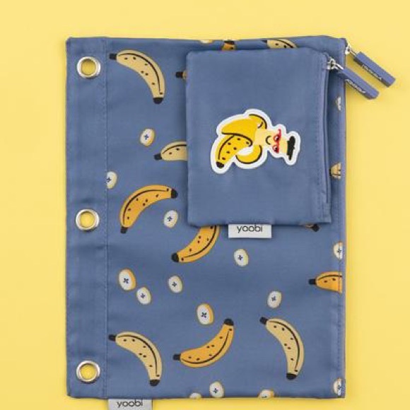 Yoobi Binder Zip Case + Mini Pouch - Bananas - Picture 4 of 4